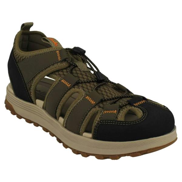 Clarks Mens Clarks Closed-Toe Mimic Grip Sole Sandals ATL Trek Wave