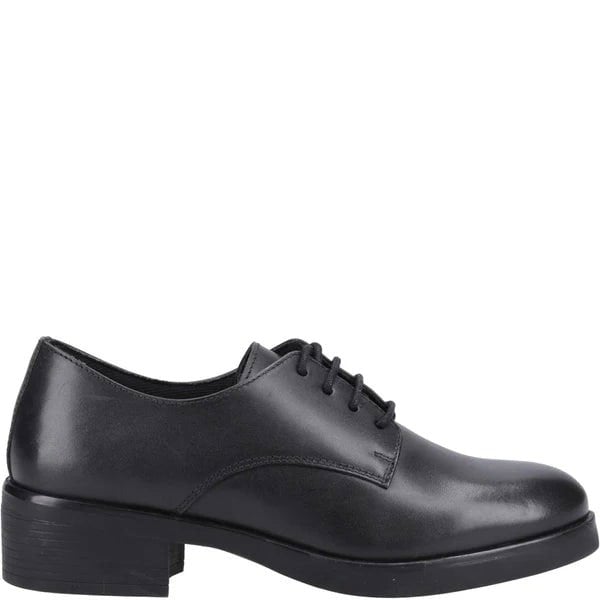 Hush Puppies ANASTASIA Girls Leather School Shoes Black