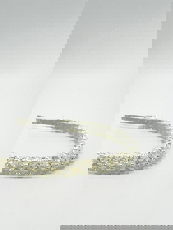 SVNX Minimal Pearl Headband In White