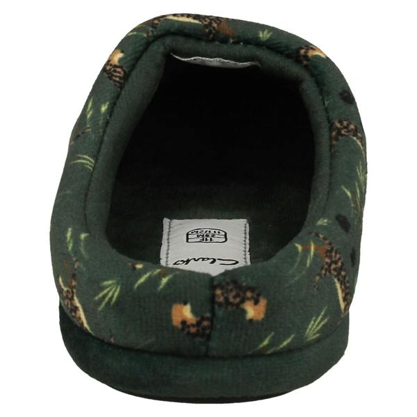 Clarks Childrens Clarks Print Detailed Mule Slippers Fluffy Slide