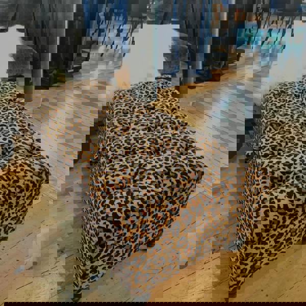 Rectangle handmade tufted footstool UK premium upholstered design
