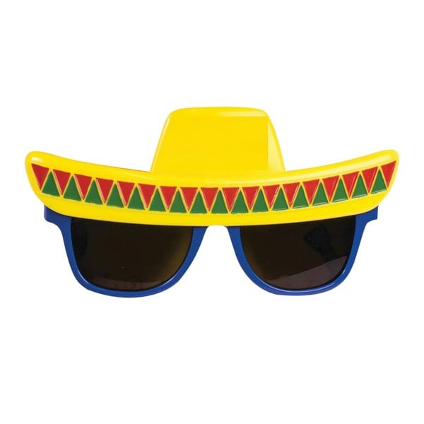 Bristol Novelty Unisex Adults Sombrero Sunglasses - Yellow/Blue