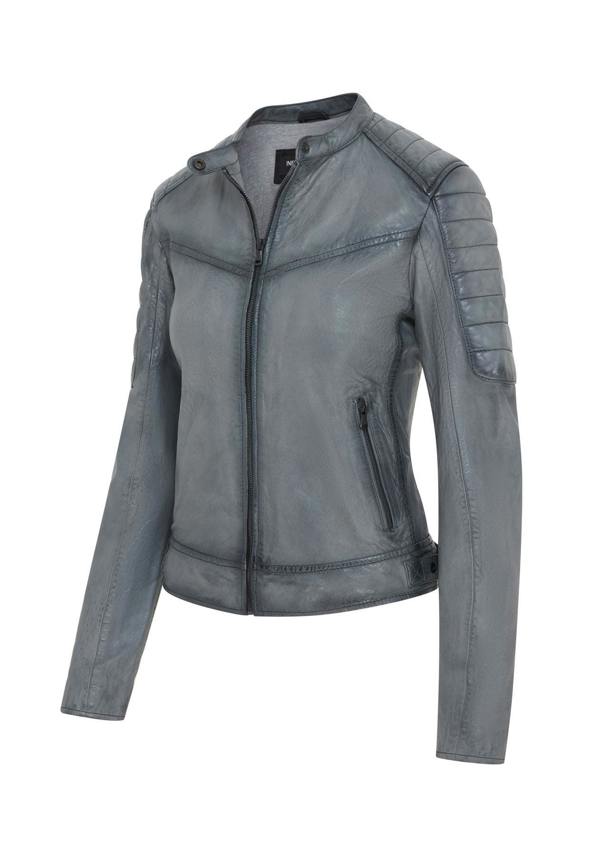 Infinity Leather Womens Retro Quilted Leather Biker Jacket - Horten