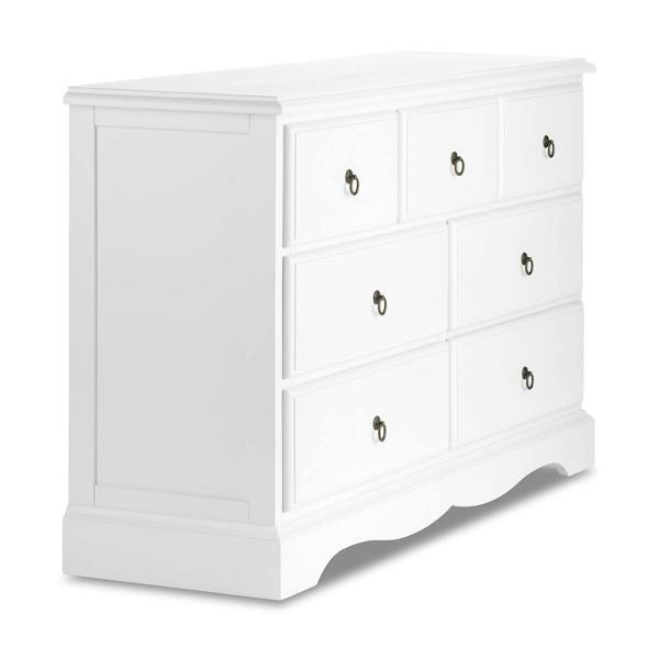 Statement Furniture Romance Large 3 Over 4 Chest of Drawers, Assembled Wide Bedroom Storage