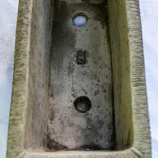 Classic Medium Floral Design Stone Cast Planter Trough