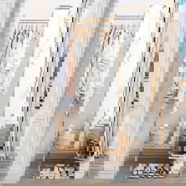 IR39 Coat Rack with Mirror-Weilai Concept-Oak-Weilai Concept