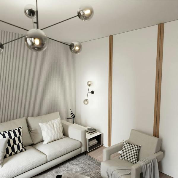 Emibig LINEAR Wall lamp 2 x E14 Black with Graphite Shade