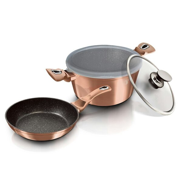 Berlinger Haus 4-Piece Cookware Set Berlinger Haus BH6200 Rose Gold