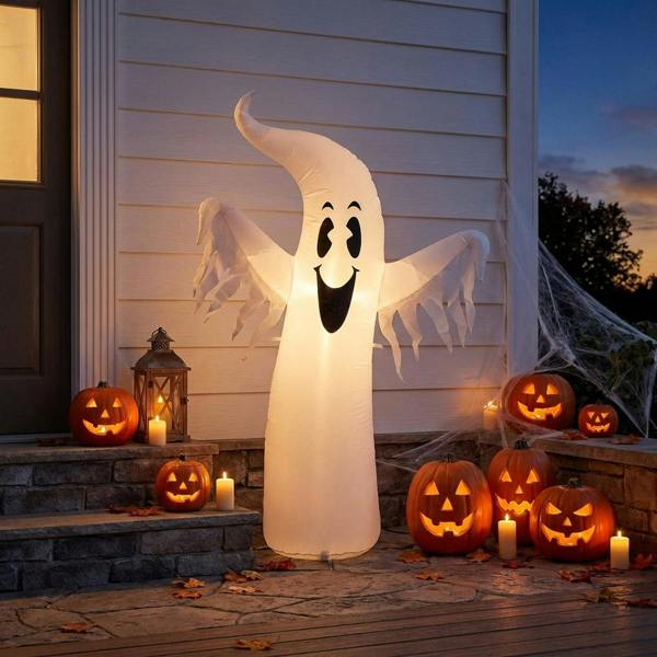 Garden Greatness 4ft Light Up Inflatable Halloween Ghost