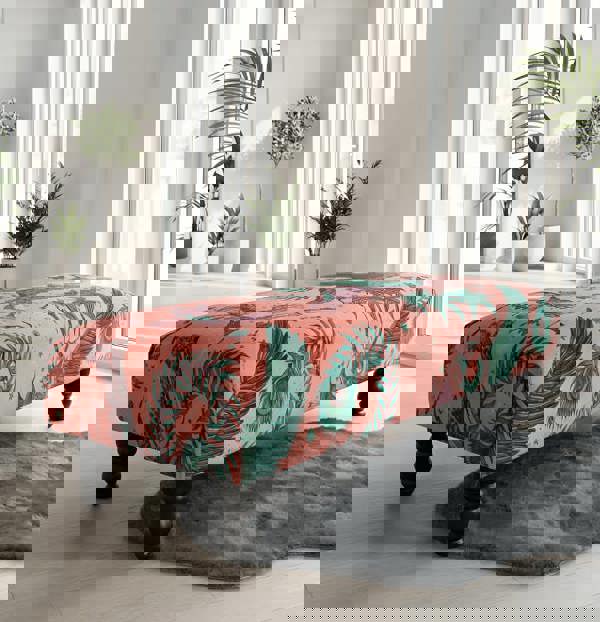 Handmade printed ottoman – decorative footstool for bedroom or lounge - ISTOOLS