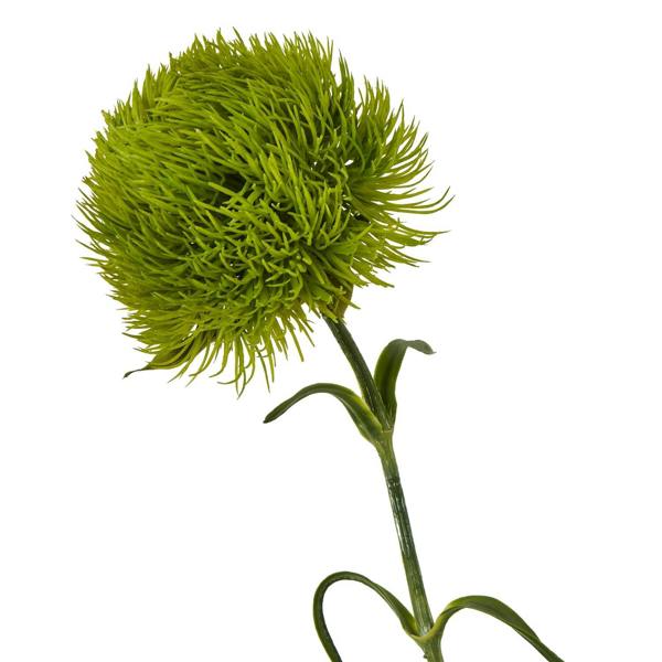 Wyld Haus Set of 3 Artificial Flowers Light Green Dianthus Stems