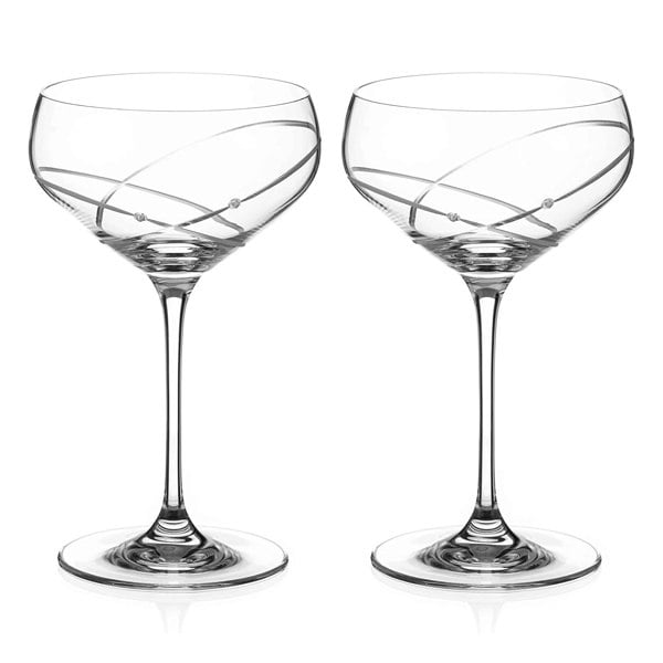 Diamante With This Ring Champagne Saucers - Set of 2