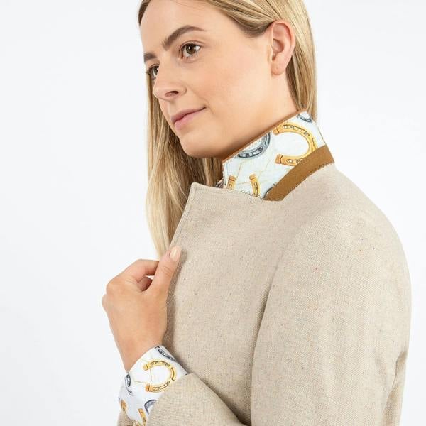 SIGNATURE EQUESTRIAN WOMENS JACKET WITH ELBOW PATCH – Premium Men's Patterned Shirt by Claudio Lugli | Bold Design, Tailored Fit, Best Printed Shirts