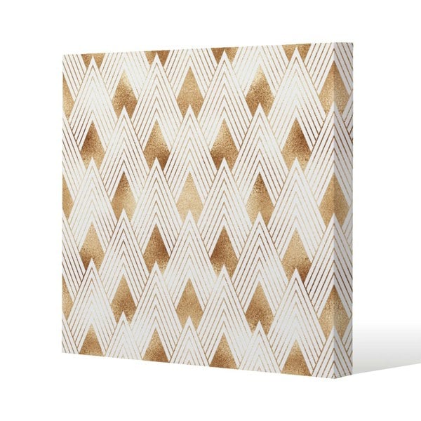 Benjamin Tate Design Golden geometric shapes (Canvas Print)