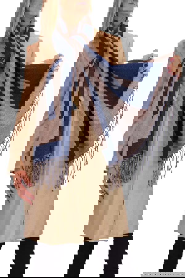 Paulo Due Oversized Wool Blend Pashmina Shawl Scarf