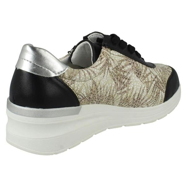 DB Shoes Ladies DB Casual Wedge Trainers Wolf