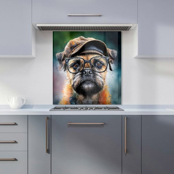 Warren Reed - Designer Border Terrier Dog Splashart Kitchen Splashback