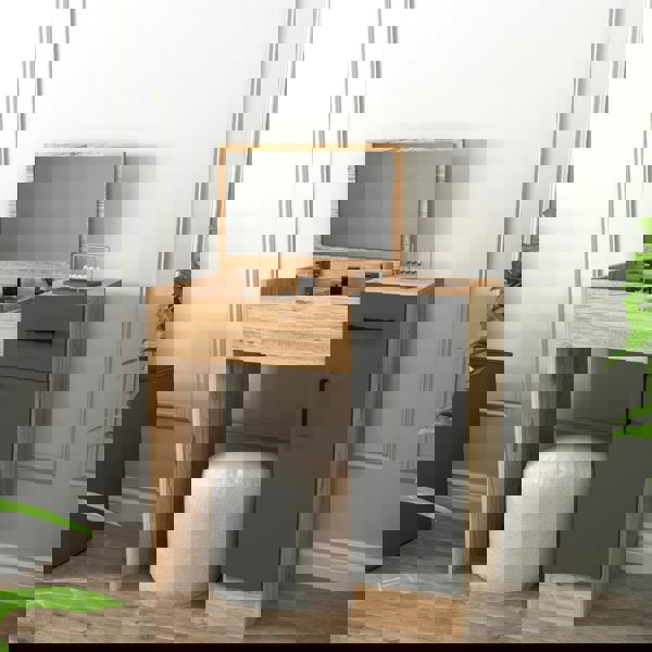 Destina Home Agnes Freestanding Makeup Vanity Table with Mirror