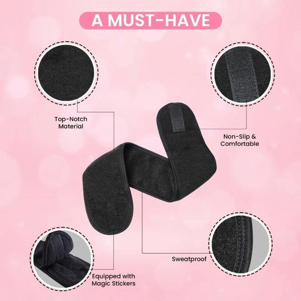 Dyzi 10 Pack Terry Cotton Skincare Spa Headbands – Reusable for Makeup Yoga and Face Wash