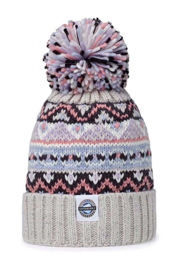 SuperBobble Fairisle Beanie Bobble Hat - Arctic