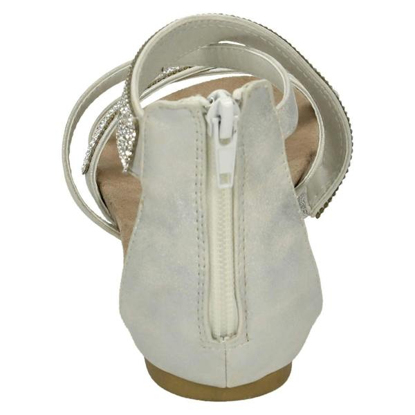 Savannah Ladies Savannah Low Wedge Diamante X Strap Sandals