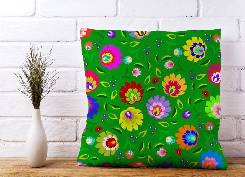 Warren Reed Polish Folk Floral Cushions