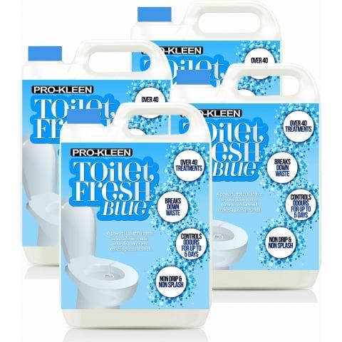 ProKleen Pro-Kleen Toilet Fresh Flush Cleaning Liquid 20L - Concentrate, Easy to Use, Blue Fluid Formula for Caravans, Motorhomes & Boats