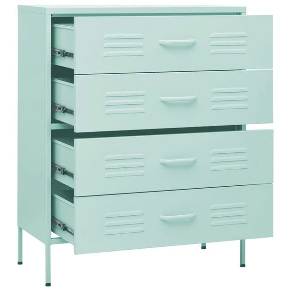 Berkfield Chest of Drawers Mint 80x35x101.5 cm Steel