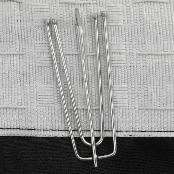 Berkfield Linen-Look Blackout Curtains with Hooks 2 pcs Black 140x225 cm