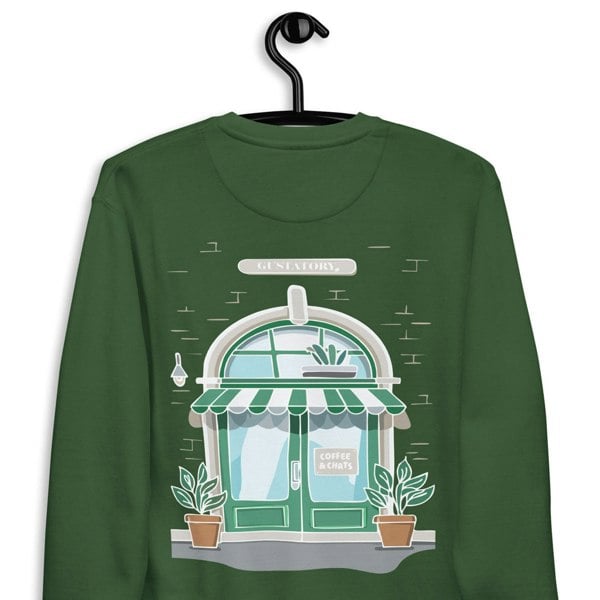 ANCHOR & CREW x GUSTATORY Coffee & Chats Cotton Blend Embroidered Sweatshirt