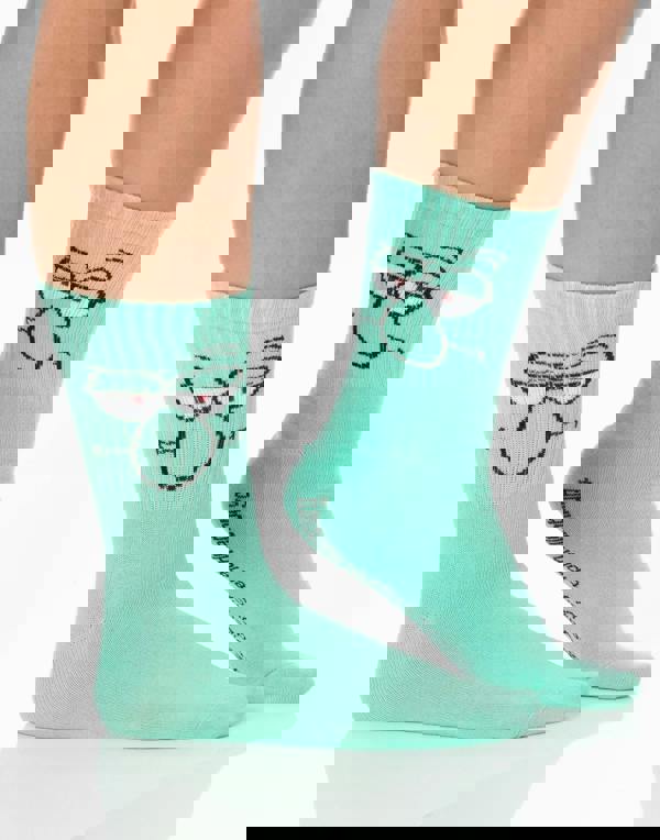 SpongeBob SquarePants Unisex Yellow Mutli-Character Calf Socks Set of 5