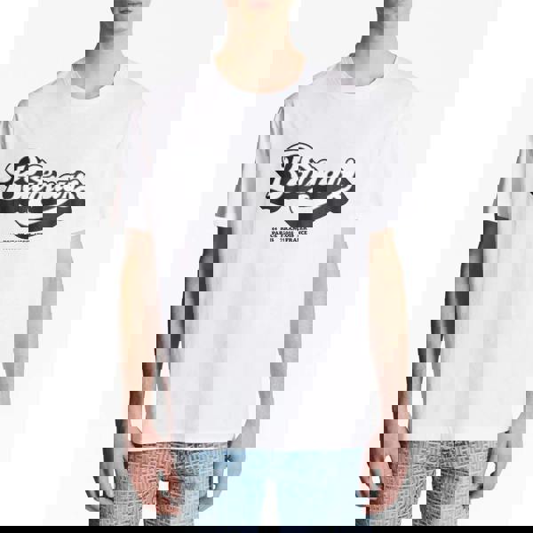 Balmain 70s Logo Print T-Shirt   in  Black