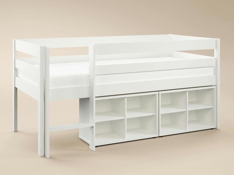 Noomi Mid Sleeper Shorty with Cube Units White