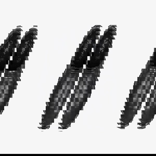 IMAC FINLAY Mens Leather Twin Gusset Loafers Black