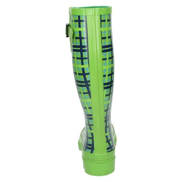 Spot On Ladies Spot On Tartan Print Wellington Boots