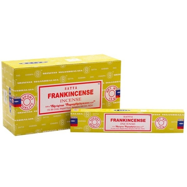 Serano Set of 12 Packets of Frankincense Incense Sticks by Satya