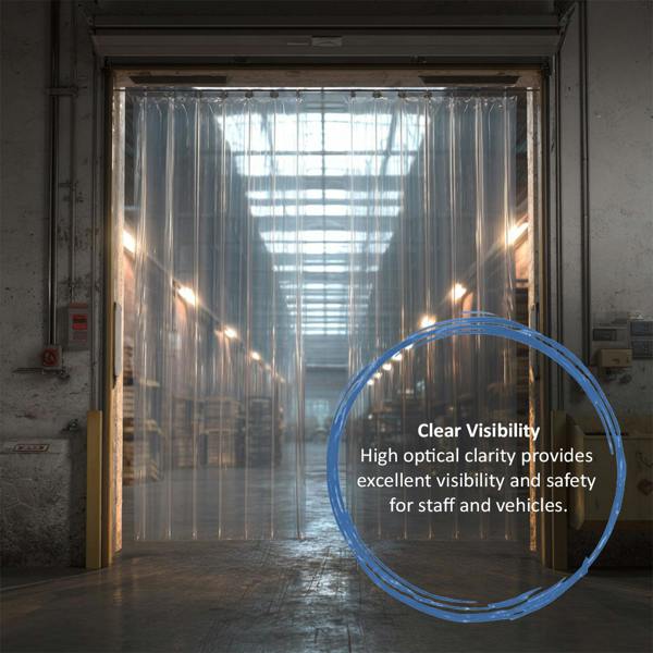 Nicoman PVC Strip Curtains - 1m and 2m Wide (2.1m High)