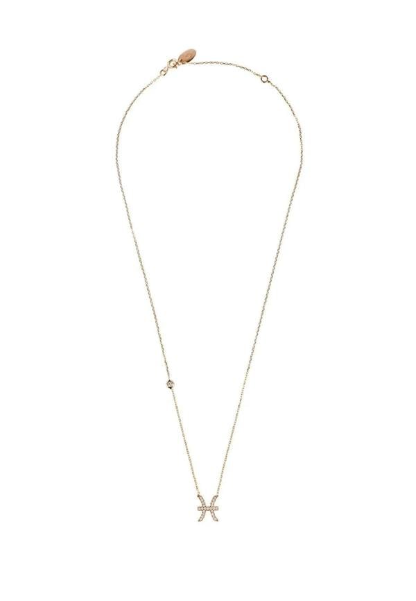 Zodiac Star Sign Pendant Necklace Rose Gold Pisces - LATELITA Necklaces