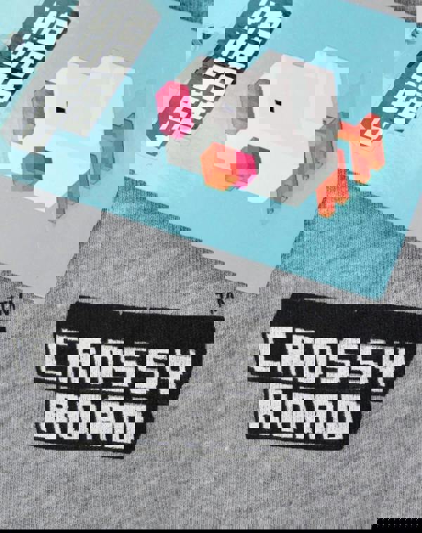 Crossy Road Mens Grey Selfie Short Sleeved T-Shirt