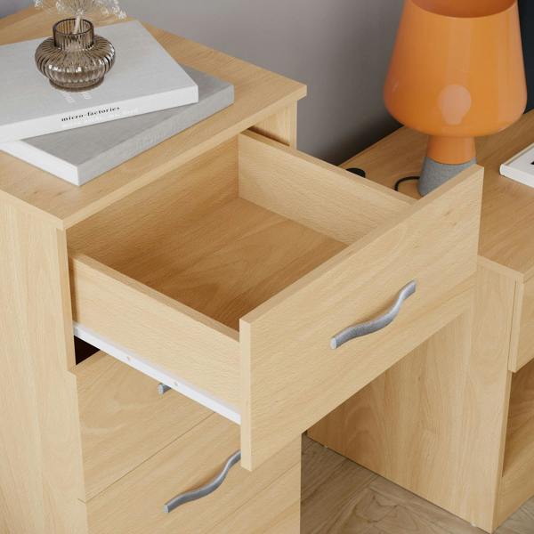 Vida Designs Riano 5 Drawer Narrow Chest, Black