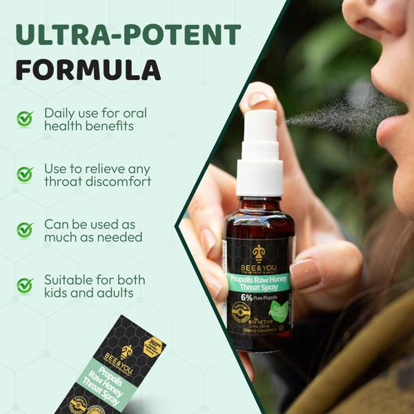 Bee and You Propolis Raw Honey Throat Spray