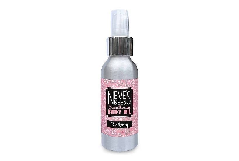 Bee Rosey body oil from Neve's Bees. With pump dispenser