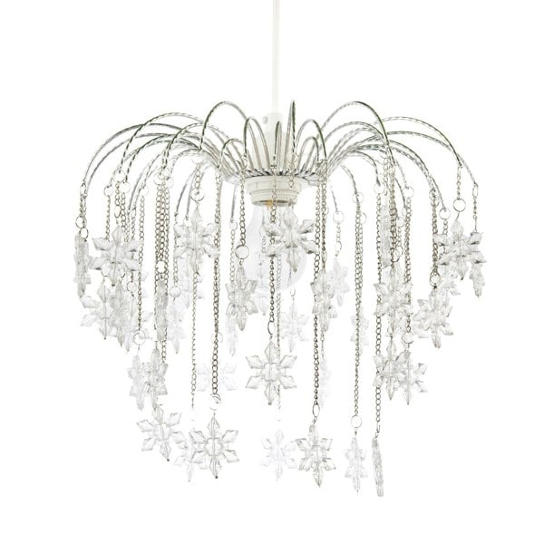 Modern Waterfall Pendant Light Shade with Star Shaped Acrylic Icicles Image 1
