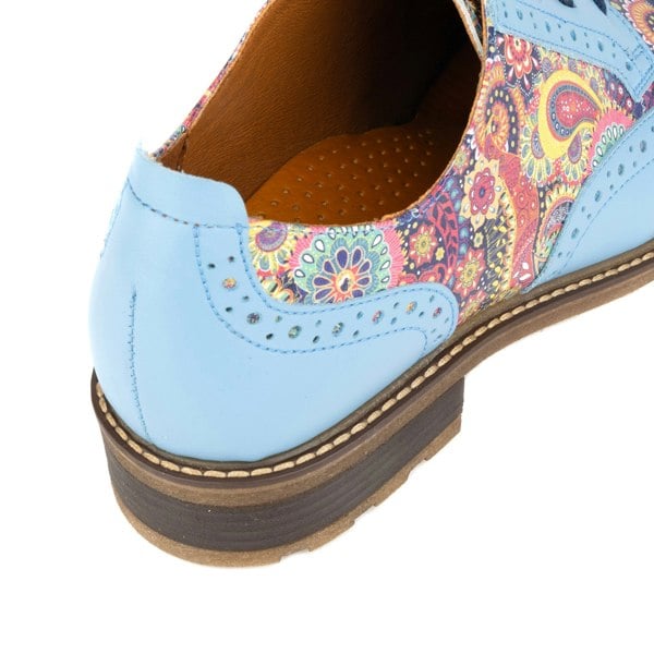Embassy London DreamFiters - Light Blue - Women's round toe leather derby shoe on durable sole