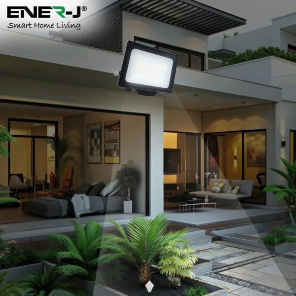 ENER-J 50W LED Floodlights With CCT Switchable & PIR ready (not included), 4500 Lm, IP65, 3 Years Warranty