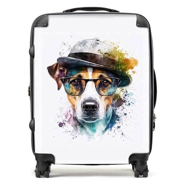 Warren Reed Jack Russell Dog Splashart Suitcase