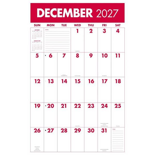 The Mammoth Grid Super Deluxe Calendar 2027, Deluxe Calendars, Month To View, Basics, Gift