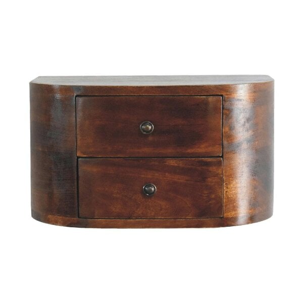 Wyld Haus Kukuihaele 2 Drawer Floating Bedside Table 2 Drawers
