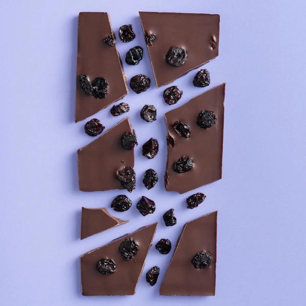 Razvan Idicel Artisanal Dark Chocolate with sour cherries from sour cherry liqueur 70% cocoa 80g