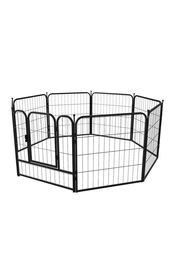 Living and Home 8 Panels Metal Pet Playpen with a Door